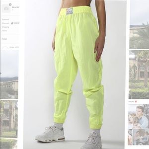 Vintage neon wind pants